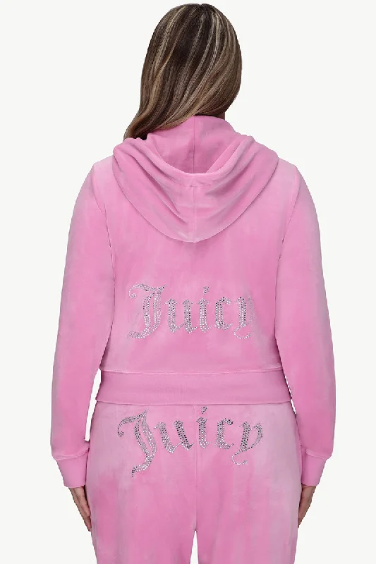 Plus-Size OG Big Bling Velour Hoodie