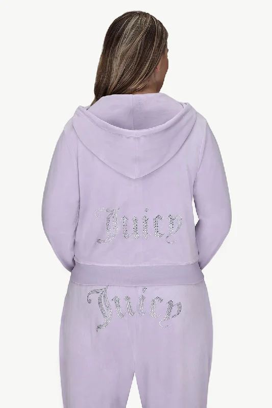 Plus-Size OG Big Bling Velour Hoodie