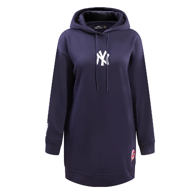 MLB NEW YORK YANKEES CLASSIC WOMEN'S HOODIE DRESS (MIDNIGHT NAVY)