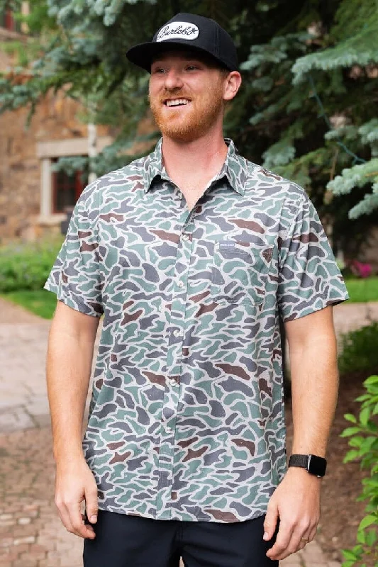 Performance Button Up - Retro Duck Camo