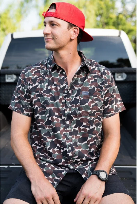 Performance Button Up -  Throwback Camo