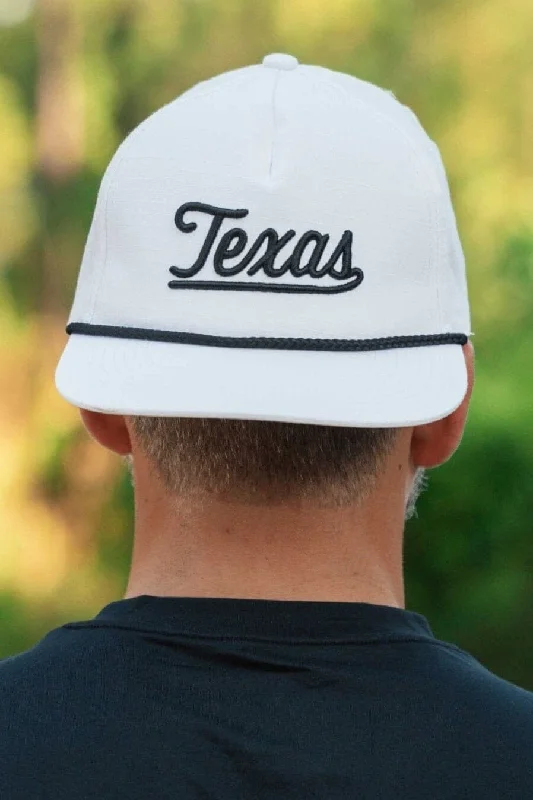 Cap - Texas Script - White