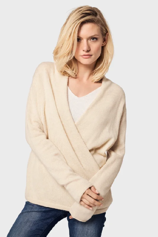 Mock Wrap Sweater (100% Cashmere Knitwear)