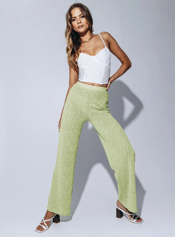 Santa Monica Knit Pants Green