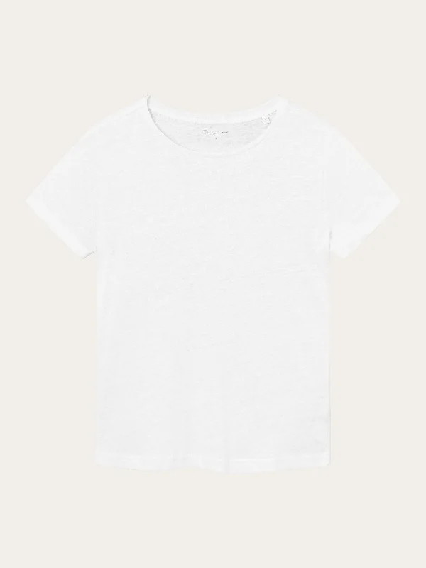 Reg linen t-shirt - Bright White