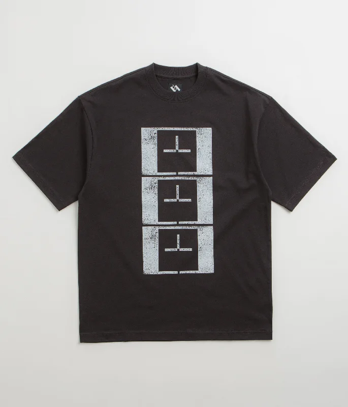 The Trilogy Tapes Upside Down Stamp T'S T-Shirt - Black