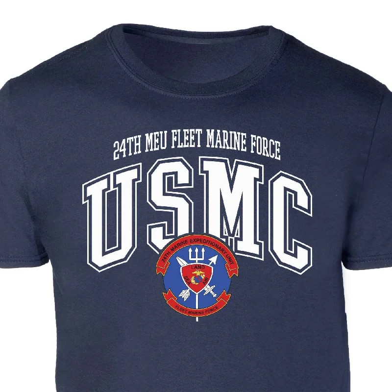 24th MEU Fleet Marine Force Arched Patch Graphic T-shirt