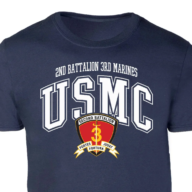 2nd Battalion 3rd Marines Arched Patch Graphic T-shirt