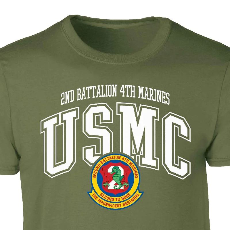 2nd Battalion 4th Marines Arched Patch Graphic T-shirt