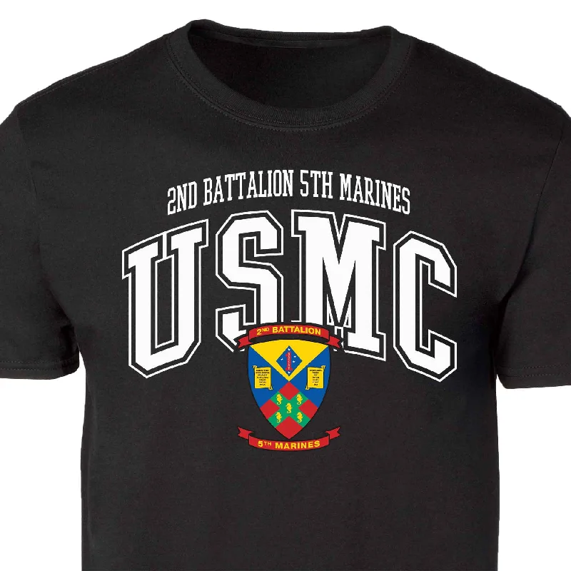 2nd Battalion 5th Marines Arched Patch Graphic T-shirt