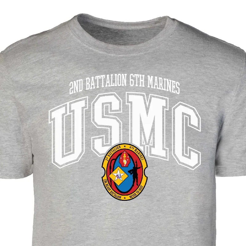 2nd Battalion 6th Marines Arched Patch Graphic T-shirt