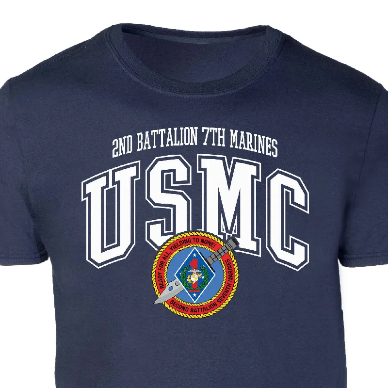 2nd Battalion 7th Marines Arched Patch Graphic T-shirt