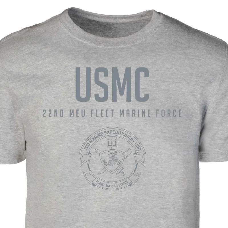 22nd MEU Fleet Marine Force Tonal Patch Graphic T-shirt