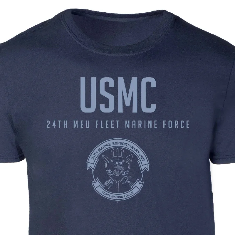 24th MEU Fleet Marine Force Tonal Patch Graphic T-shirt