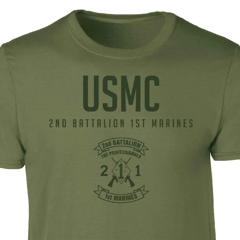 2nd Battalion 1st Marines Tonal Patch Graphic T-shirt