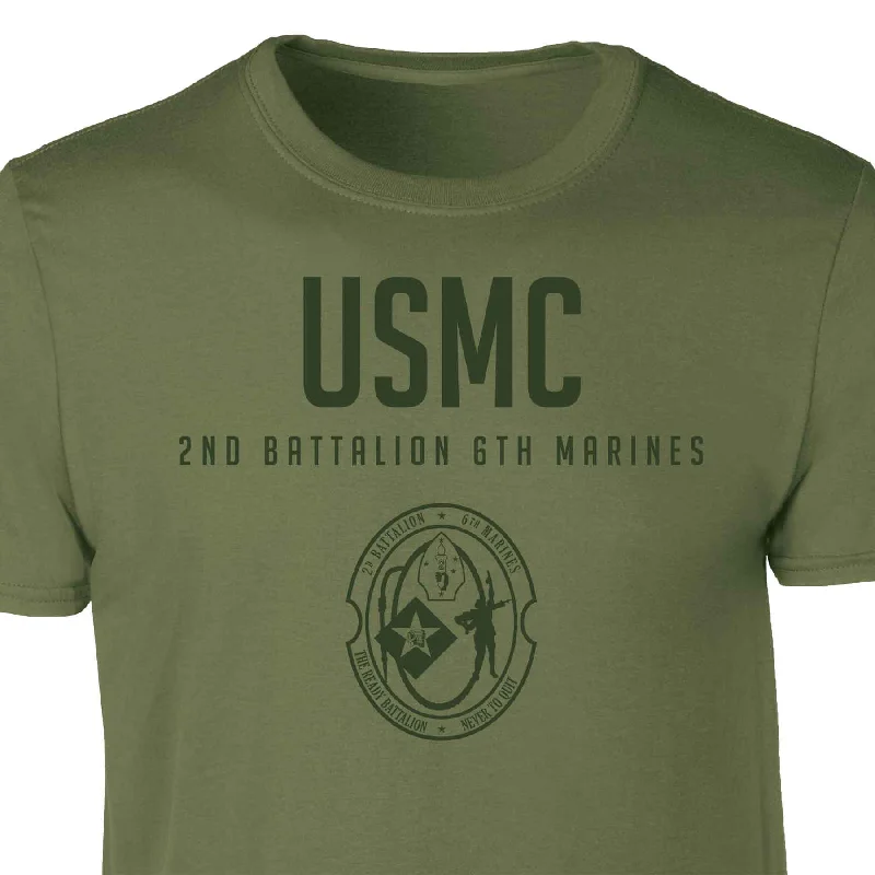 2nd Battalion 6th Marines Tonal Patch Graphic T-shirt