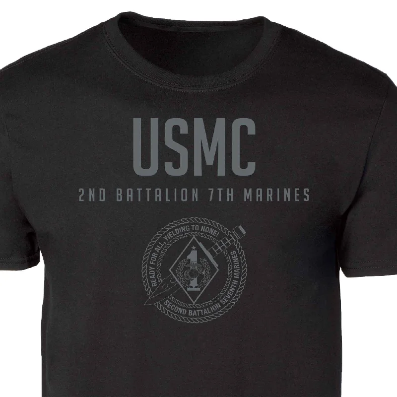 2nd Battalion 7th Marines Tonal Patch Graphic T-shirt