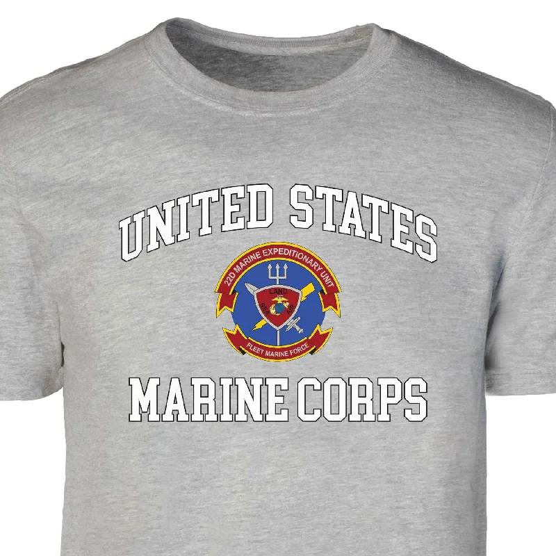 22nd MEU Fleet Marine Force USMC Patch Graphic T-shirt