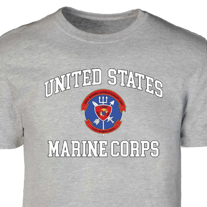 24th MEU Fleet Marine Force USMC Patch Graphic T-shirt