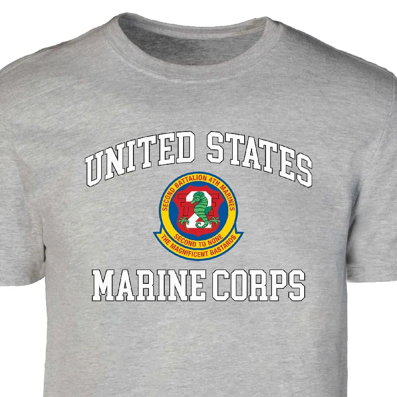 2nd Battalion 4th Marines USMC Patch Graphic T-shirt