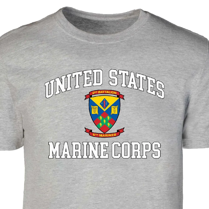 2nd Battalion 5th Marines USMC Patch Graphic T-shirt