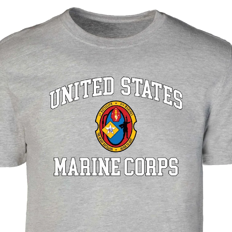 2nd Battalion 6th Marines USMC Patch Graphic T-shirt