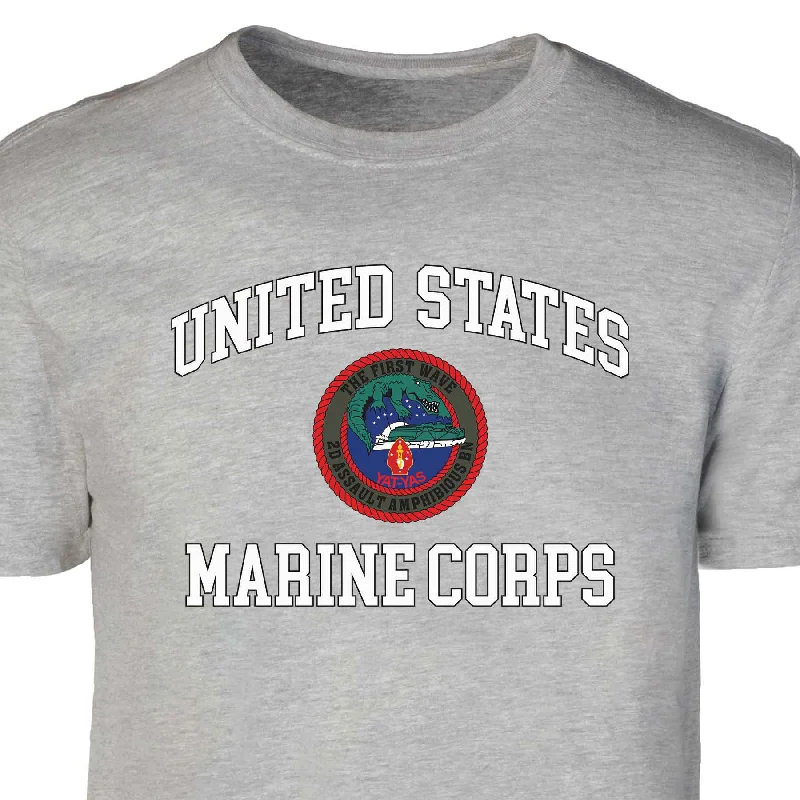 2nd Assualt Amphibious Bn USMC Patch Graphic T-shirt