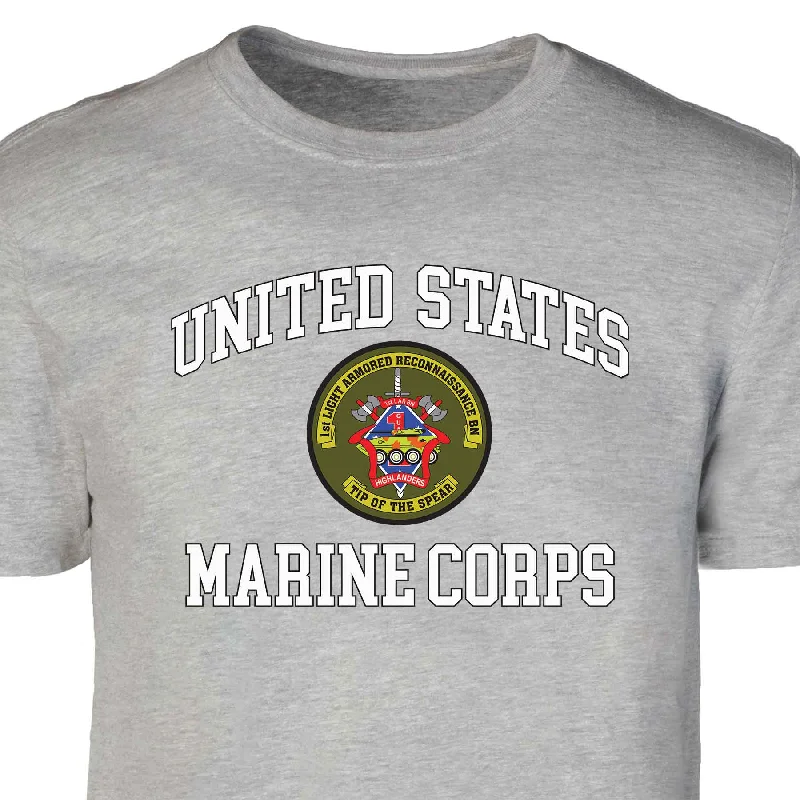 1st LAR Battalion USMC  Patch Graphic T-shirt