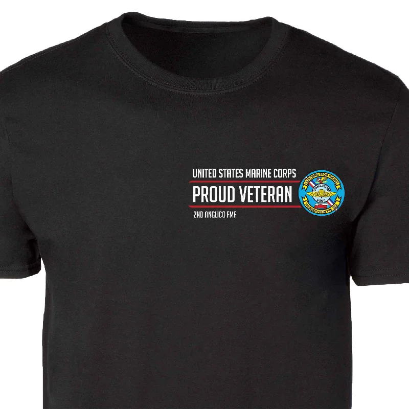 2D Anglico FMF Proud Veteran Patch Graphic T-shirt