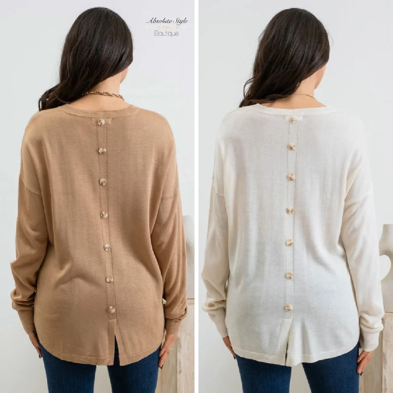 Button Back Sweater