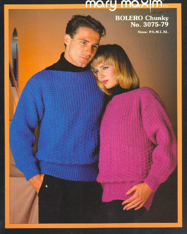 His And Hers Diagonal Sweater Pattern