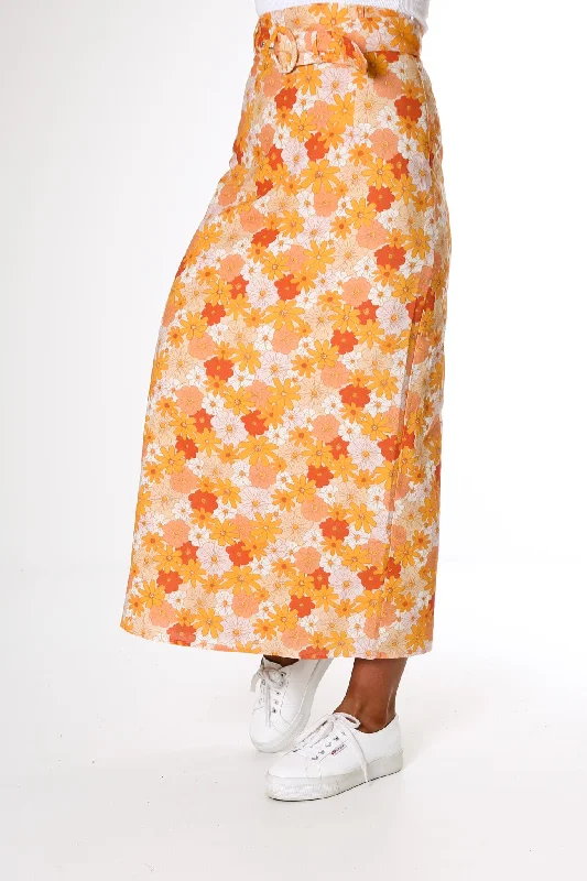 Cindy Skirt Seventies Floral