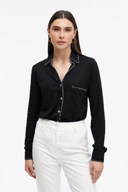 WHIPSTITCH AMRAT JERSEY BLOUSE