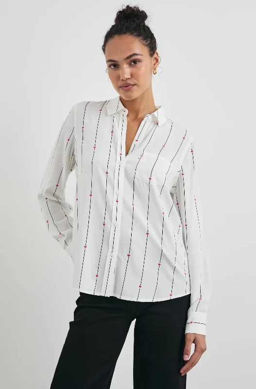 KATHRYN STRIPED HEARTS LONG SLEEVE SHIRT