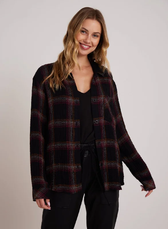 PLAID OVERSIZED SHIRT WITH POCKET