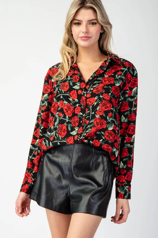 ROSE PRINT BLOUSE