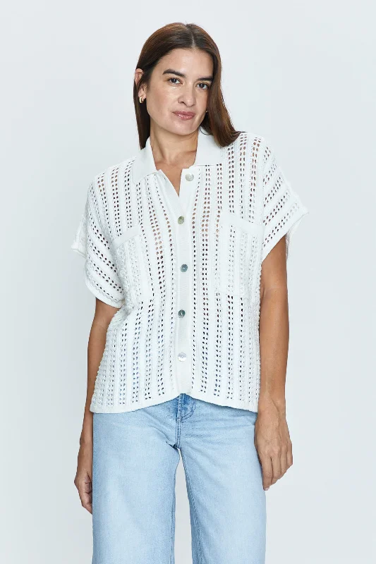 Lola Crochet Shirt - Ecru