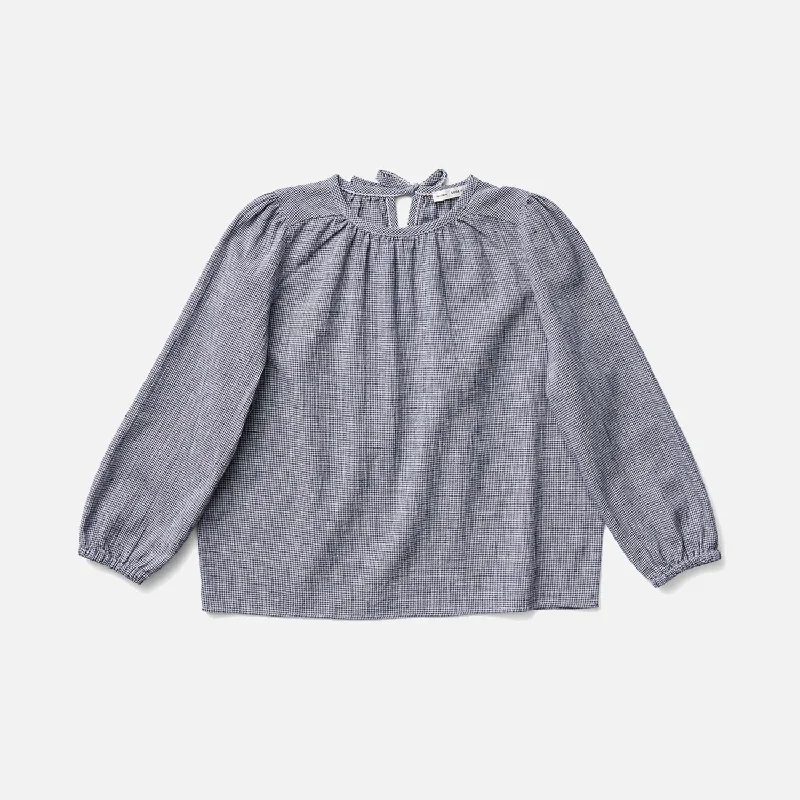 Cotton Frances Blouse - Mini Houndstooth