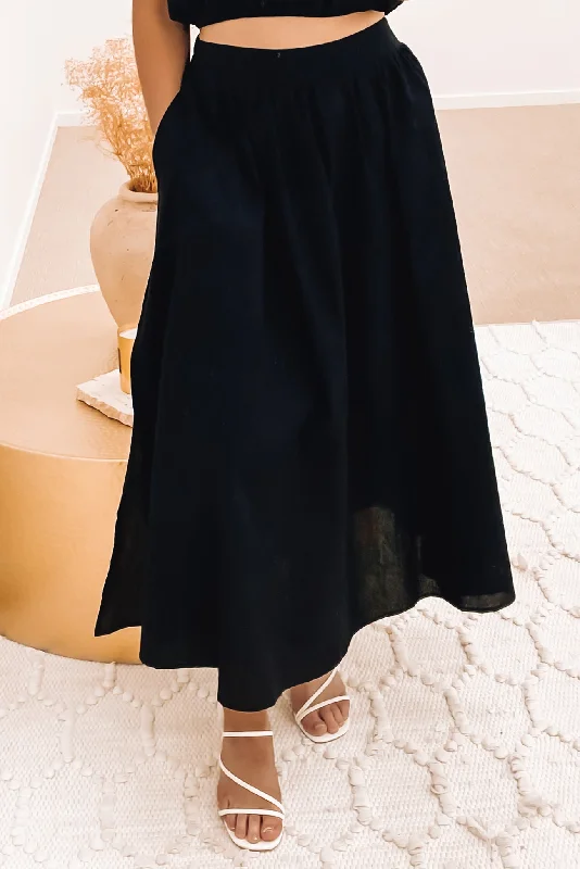 Winnie Maxi Skirt Black