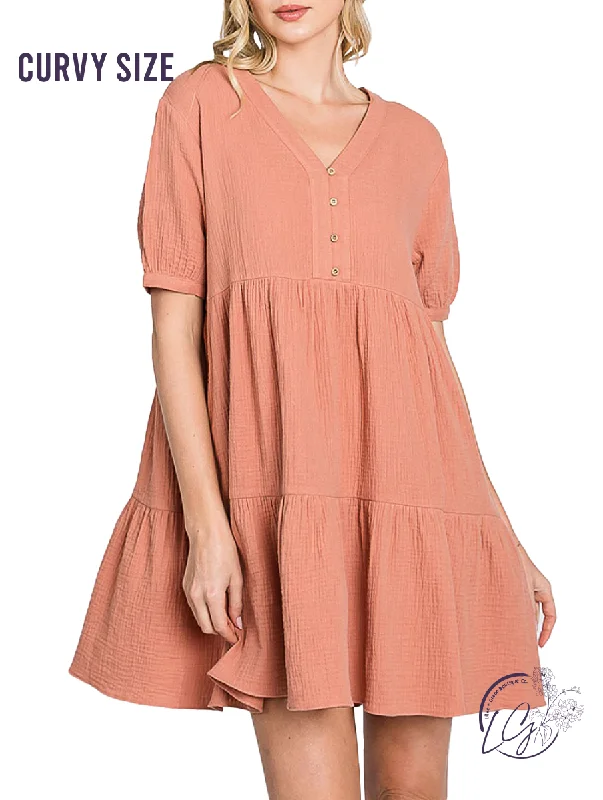 Curvy Natural Confidence Tiered Dress